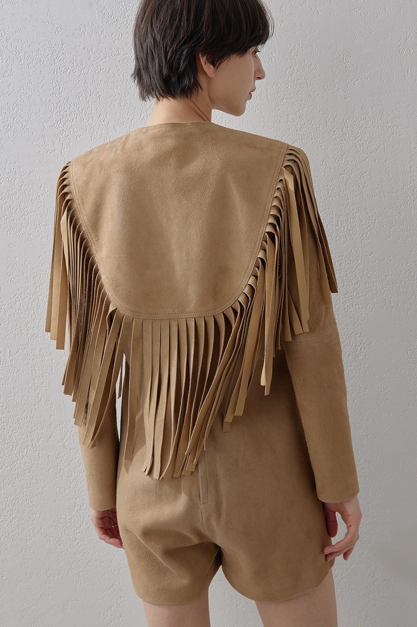 【ウィムガゼット/Whim Gazette】のスエードフリンジベスト 人気、トレンドファッション・服の通販 founy(ファニー) 　ファッション　Fashion　レディースファッション　WOMEN　アウター　Coat Outerwear　ジャケット　Jackets　ジャケット　Jacket　スエード　Suede　フリンジ　Fringe　フロント　Front　ベスト　Vest　other-5|ID: prp329100004353733 ipo3291000000031347949