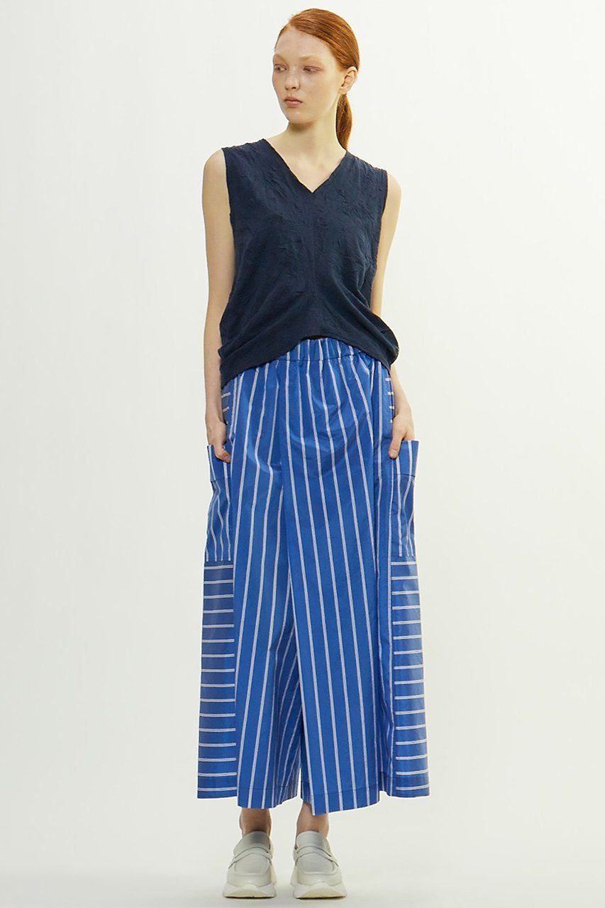【プレインピープル/PLAIN PEOPLE】のタフタワッシャータフタストライプキュロットパンツ 人気、トレンドファッション・服の通販 founy(ファニー) 　ファッション　Fashion　レディースファッション　Fashion for Women　スカート　Skirts　パンツ　Pants & Trousers　イタリア　Italy　エレガント 上品　Elegant　キュロット　Culottes, Wide Shorts　シルク　Silk, 100% Silk　スタイリッシュ　Stylish, Fashionable　ストライプ　Stripe, Striped Pattern　タフタ　Taffeta, Structured Fabric　 other-1|ID: prp329100004353739 ipo3291000000032911624