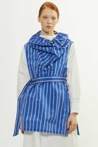 【プレインピープル/PLAIN PEOPLE】のタフタワッシャータフタストライプスタンドカラーベスト ブルーストライプ|ID: prp329100004353740 ipo3291000000035391017