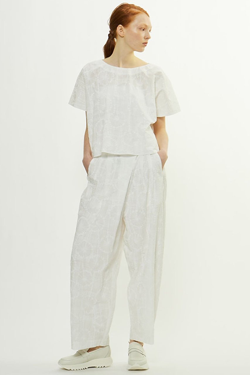 【プレインピープル/PLAIN PEOPLE】の塩縮プリントワイドテーパードパンツ 人気、トレンドファッション・服の通販 founy(ファニー) 　ファッション　Fashion　レディースファッション　Fashion for Women　パンツ　Pants & Trousers　おすすめ　Recommended / Our Picks　セットアップ　Set-Up, Coordinated Outfit　プリント　Print, Printed Pattern　ポケット　Pocket, Pocket Detail　モチーフ　Motif, Design Theme　 other-1|ID: prp329100004353744 ipo3291000000032934850