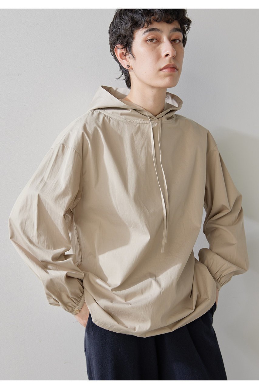 【ウィムガゼット/Whim Gazette】のフーディシャツ インテリア・キッズ・メンズ・レディースファッション・服の通販 founy(ファニー) 　ファッション　Fashion　レディースファッション　Fashion for Women　トップス・カットソー　Cut & Sew Tops　シャツ・ブラウス・オフィスカジュアル　Elegant Blouses & Button-Ups　なめらか　Smooth, Silky Texture　カットソー　Cut and Sewn Top　シンプル　Simple, Minimal　スウェット / スエット　Sweatshirt, Sweatwear　スタイリッシュ　Stylish, Fashionable　スリーブ　Sleeve, Long Sleeve / Short Sleeve　ロング　Long, Long-Length　ベージュ|ID: prp329100004353752 ipo3291000000032855575