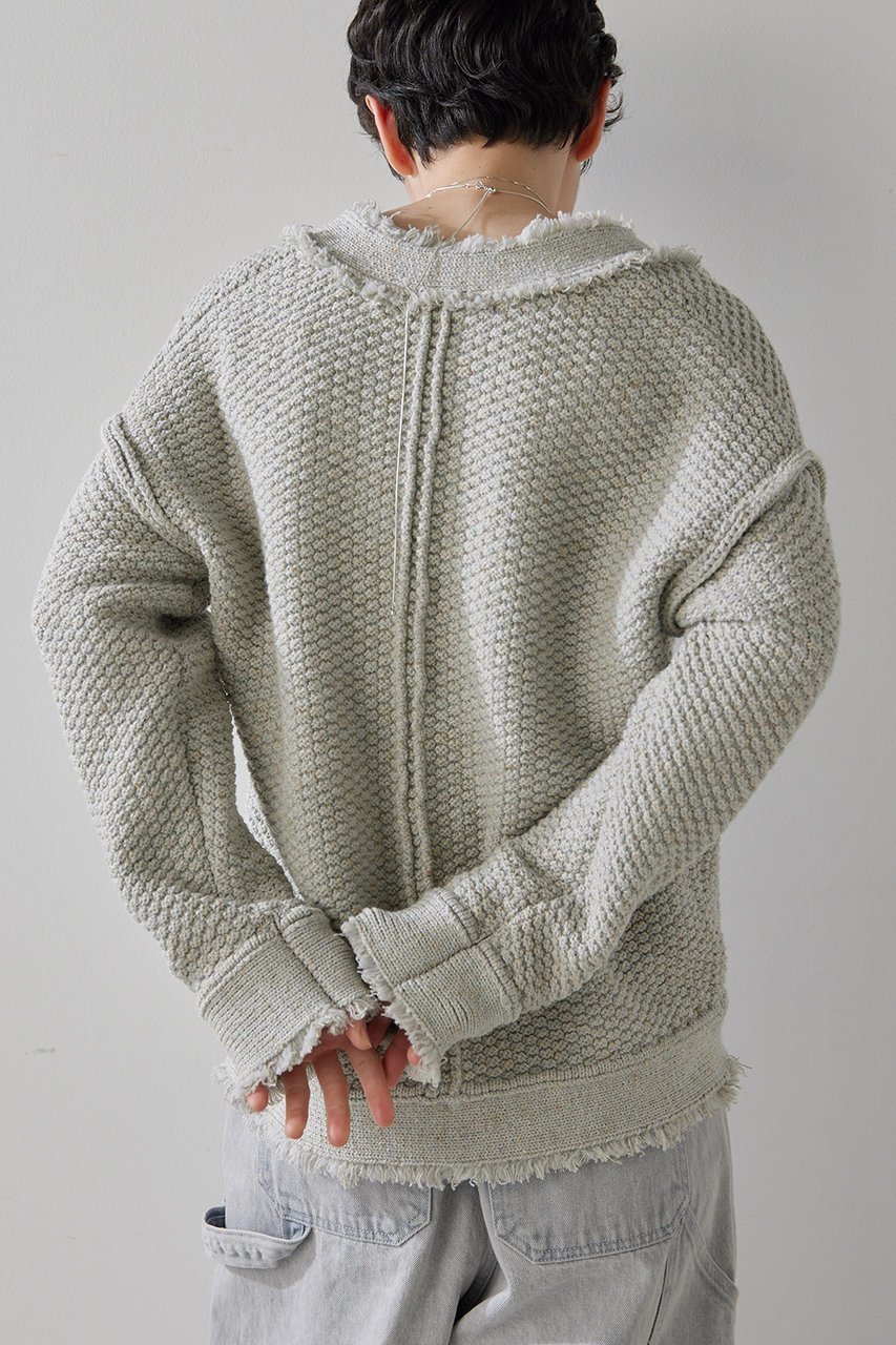 【ウィムガゼット/Whim Gazette】のTWEEDYニットジャケット2 人気、トレンドファッション・服の通販 founy(ファニー) 　ファッション　Fashion　レディースファッション　Fashion for Women　アウター　Coat / Outerwear Collection　レディースジャケット・軽アウター　Jackets　アクリル　Acrylic Material　カーディガン　Cardigan, Knitwear　クール　Cool, Chic　ジャケット　Jacket, Outerwear　ツイード　Twill, Twill Weave　フリンジ　Fringe, Tassel　ミックス　Mix, Mixed Style　メタル　Metal, Metal Parts　春　Spring　羽織　Haori, Light Jacket　鹿の子　Piqué, Kanoko Fabric　other-4|ID: prp329100004353753 ipo3291000000035580534