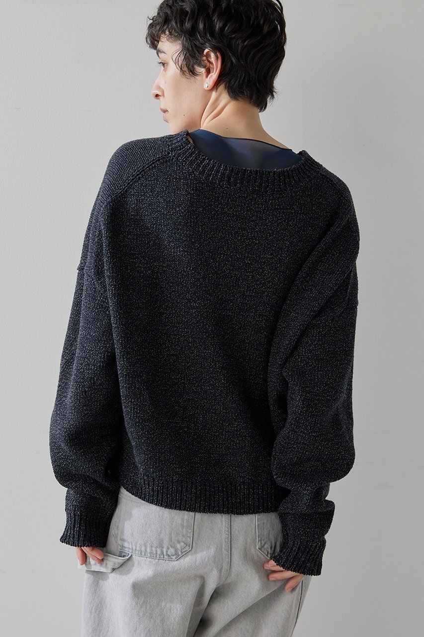 【ウィムガゼット/Whim Gazette】のローゲージプルオーバー 人気、トレンドファッション・服の通販 founy(ファニー) 　ファッション　Fashion　レディースファッション　Fashion for Women　トップス・カットソー　Cut & Sew Tops　ニット　Knit Tops & Sweaters　カジュアルプルオーバー・ニットトップス　Pullovers & Knit Tops / Casual Pullovers　クロップド　Cropped, Short Length　ボトム　Bottoms, Lower Wear　ミックス　Mix, Mixed Style　ワイド　Wide, Wide Fit　春　Spring　other-4|ID: prp329100004353754 ipo3291000000032946503