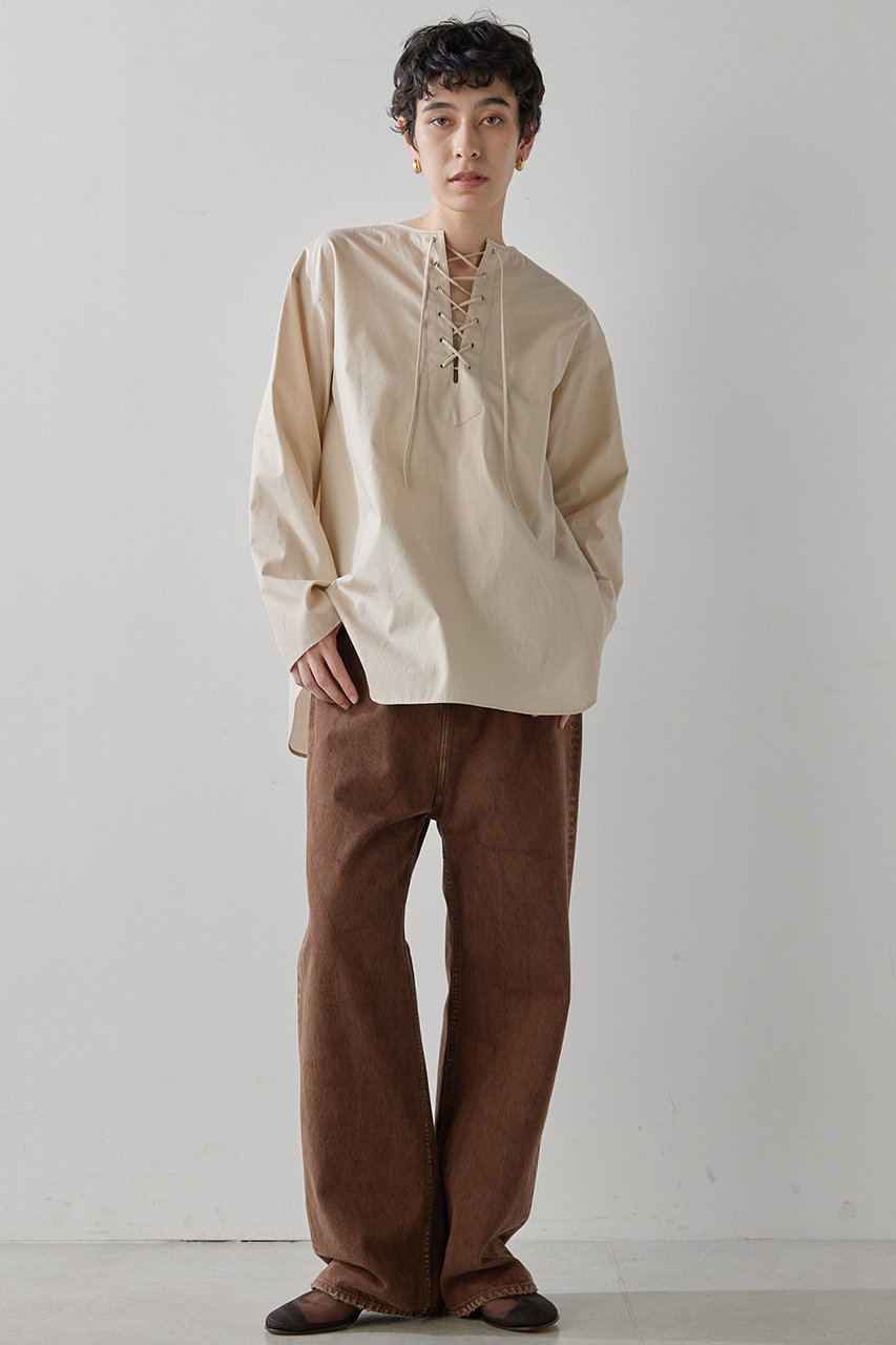 【ウィムガゼット/Whim Gazette】のレースアップブラウス 人気、トレンドファッション・服の通販 founy(ファニー) 　ファッション　Fashion　レディースファッション　Fashion for Women　トップス・カットソー　Cut & Sew Tops　シャツ・ブラウス・オフィスカジュアル　Elegant Blouses & Button-Ups　インナー　Innerwear　スリーブ　Sleeve, Long Sleeve / Short Sleeve　フロント　Front, Front Design　ボトム　Bottoms, Lower Wear　レース　Lace, Lace Fabric　ロング　Long, Long-Length　エレガント 上品　Elegant　other-2|ID: prp329100004353755 ipo3291000000032866877