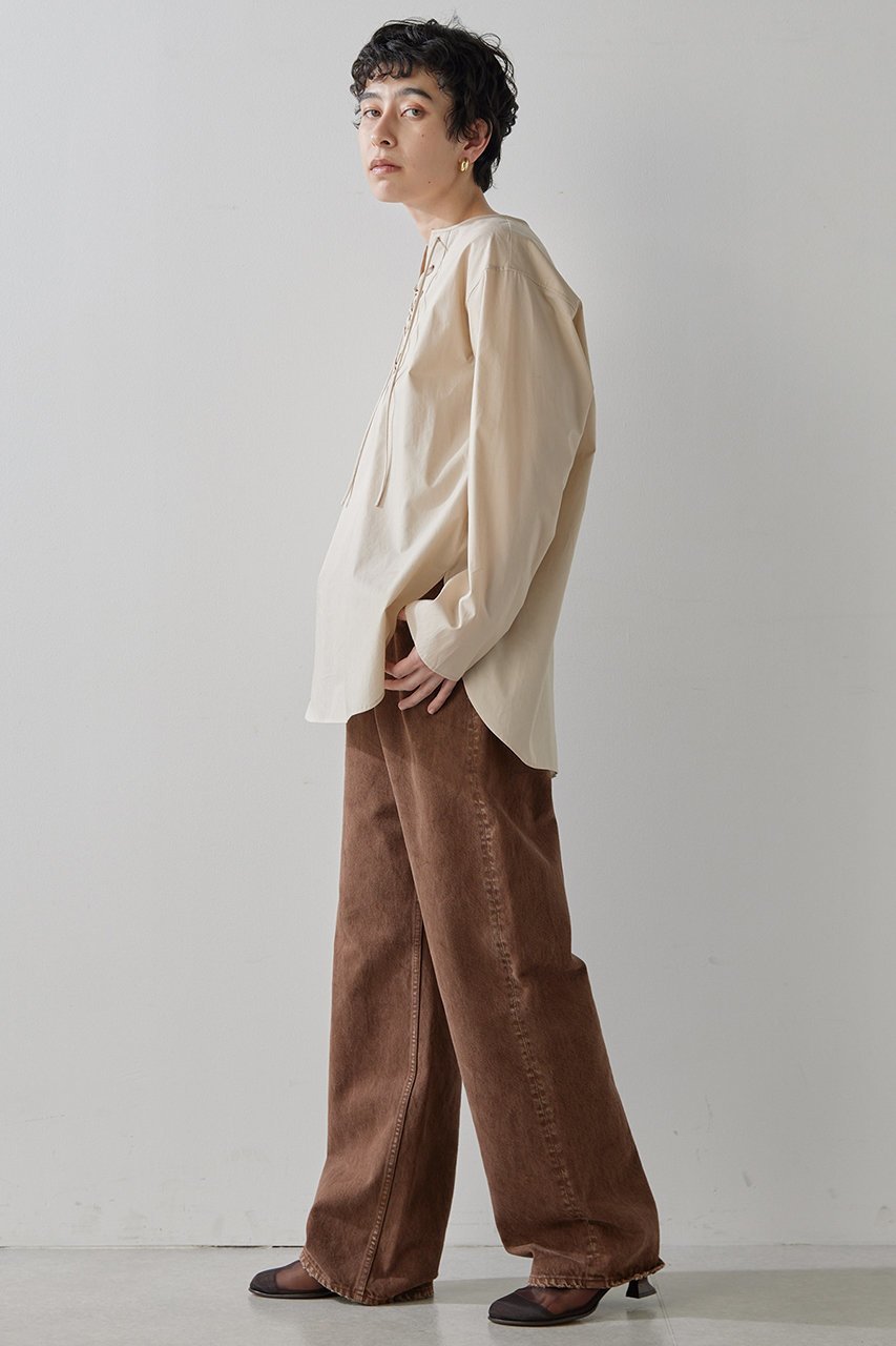 【ウィムガゼット/Whim Gazette】のレースアップブラウス 人気、トレンドファッション・服の通販 founy(ファニー) 　ファッション　Fashion　レディースファッション　Fashion for Women　トップス・カットソー　Cut & Sew Tops　シャツ・ブラウス・オフィスカジュアル　Elegant Blouses & Button-Ups　インナー　Innerwear　スリーブ　Sleeve, Long Sleeve / Short Sleeve　フロント　Front, Front Design　ボトム　Bottoms, Lower Wear　レース　Lace, Lace Fabric　ロング　Long, Long-Length　エレガント 上品　Elegant　other-3|ID: prp329100004353755 ipo3291000000032866881