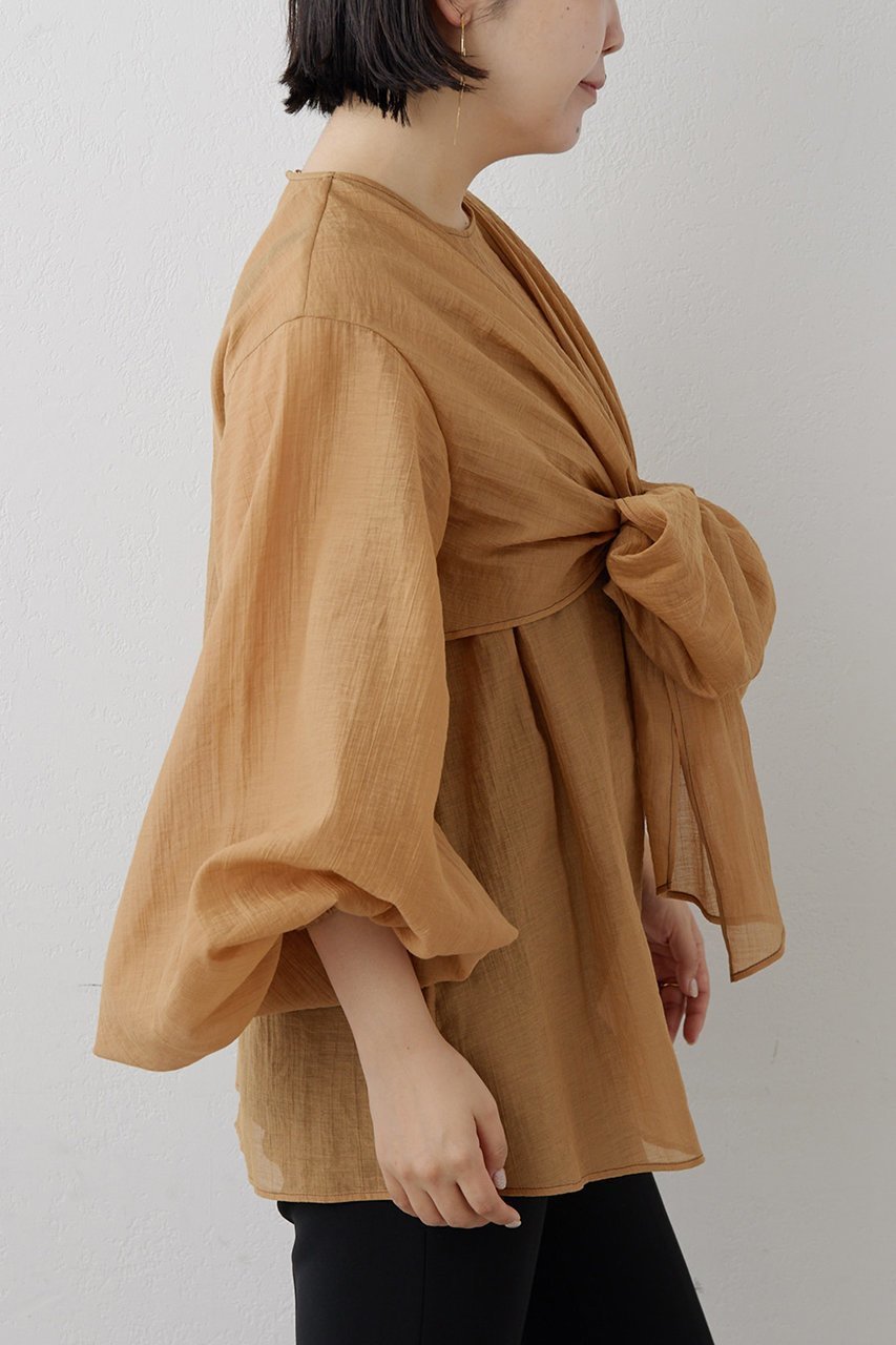 【ウィムガゼット/Whim Gazette】のフロントリボンブラウス 人気、トレンドファッション・服の通販 founy(ファニー) 　ファッション　Fashion　レディースファッション　Fashion for Women　トップス・カットソー　Cut & Sew Tops　シャツ・ブラウス・オフィスカジュアル　Elegant Blouses & Button-Ups　シアー　Sheer, See-Through　スリーブ　Sleeve, Long Sleeve / Short Sleeve　タンブラー　Tumbler, Travel Mug　フロント　Front, Front Design　ボトム　Bottoms, Lower Wear　リボン　Ribbon, Bow　ロング　Long, Long-Length　other-4|ID: prp329100004353756 ipo3291000000032855637