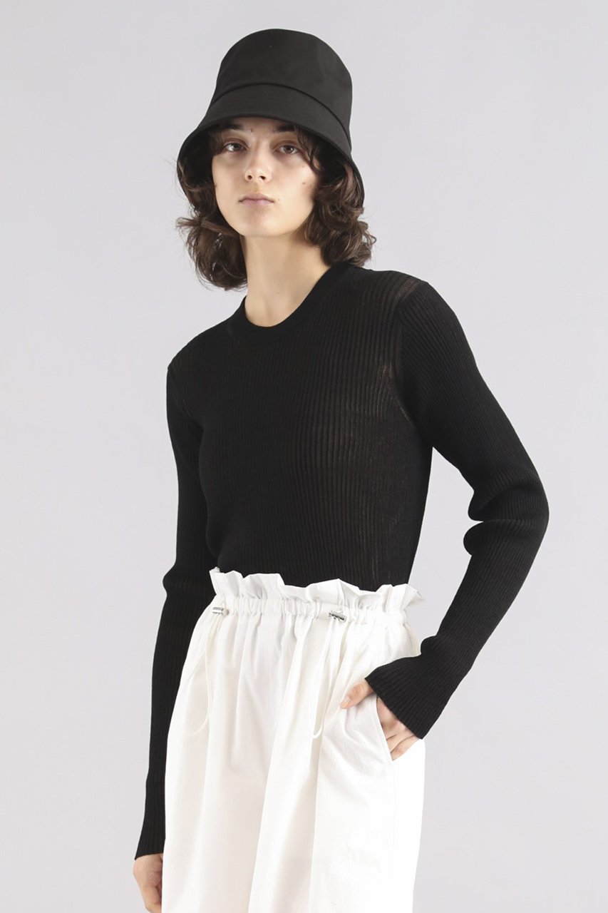 【サクラ/SACRA】のファインツイストリブトップス 人気、トレンドファッション・服の通販 founy(ファニー) 　ファッション　Fashion　レディースファッション　Fashion for Women　トップス・カットソー　Cut & Sew Tops　ニット　Knit Tops & Sweaters　カジュアルプルオーバー・ニットトップス　Pullovers & Knit Tops / Casual Pullovers　イタリア　Italy　インナー　Innerwear　クロップド　Cropped, Short Length　コンパクト　Compact, Small Size　シアー　Sheer, See-Through　フィット　Fit, Slim Fit　other-7|ID: prp329100004354847 ipo3291000000032953604