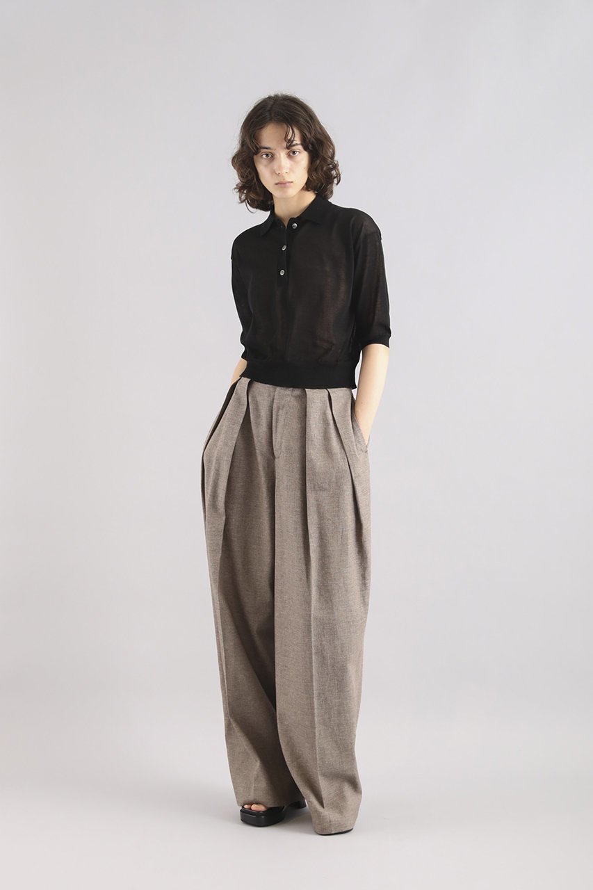 【サクラ/SACRA】のリネンコットンシャンブレータックパンツ 人気、トレンドファッション・服の通販 founy(ファニー) 　ファッション　Fashion　レディースファッション　WOMEN　パンツ　Pants　おすすめ　Recommend　セットアップ　Set Up　ネップ　Nep Yarn　フォルム　Form　フロント　Front　リネン　Linen　ワイド　Wide　other-7|ID: prp329100004354848 ipo3291000000031347490