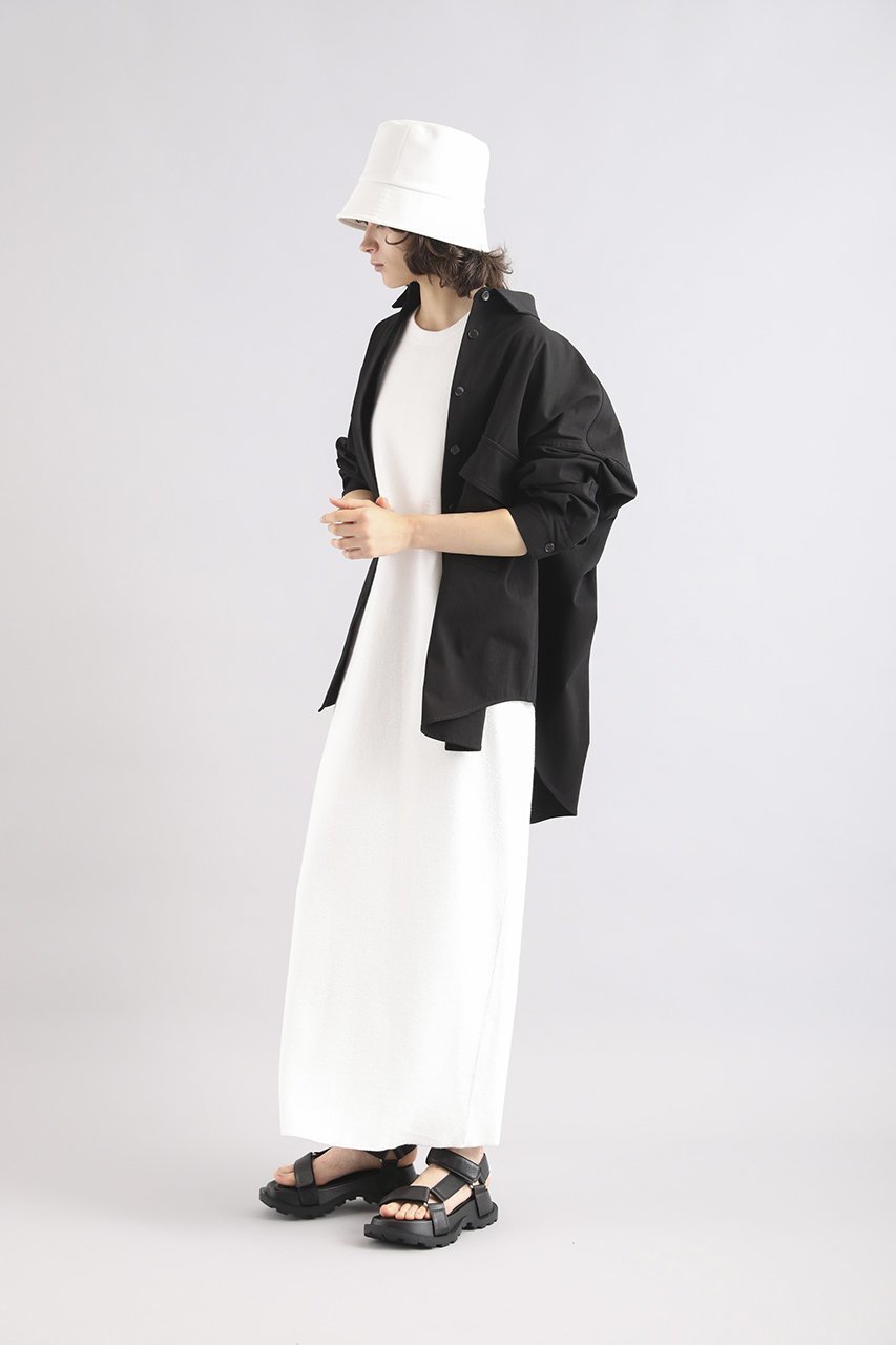 【サクラ/SACRA】のダブルフェイスコットンワンピース 人気、トレンドファッション・服の通販 founy(ファニー) 　ファッション　Fashion　レディースファッション　Fashion for Women　ワンピース　Dresses　チュニック　Tunic Tops & Dresses　アメリカン　American Style　シンプル　Simple, Minimal　スリーブ　Sleeve, Long Sleeve / Short Sleeve　ダブル　Double, Double-Breasted　チュニック　Tunic, Long Top　デコルテ　Décolleté, Neckline　フェイス　Face, Facial Design　ロング　Long, Long-Length　other-6|ID: prp329100004354849 ipo3291000000032856202