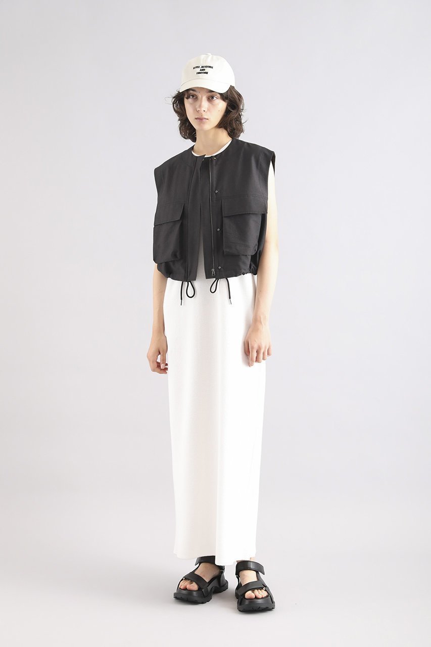 【サクラ/SACRA】のダブルフェイスコットンワンピース 人気、トレンドファッション・服の通販 founy(ファニー) 　ファッション　Fashion　レディースファッション　Fashion for Women　ワンピース　Dresses　チュニック　Tunic Tops & Dresses　アメリカン　American Style　シンプル　Simple, Minimal　スリーブ　Sleeve, Long Sleeve / Short Sleeve　ダブル　Double, Double-Breasted　チュニック　Tunic, Long Top　デコルテ　Décolleté, Neckline　フェイス　Face, Facial Design　ロング　Long, Long-Length　other-7|ID: prp329100004354849 ipo3291000000032856206