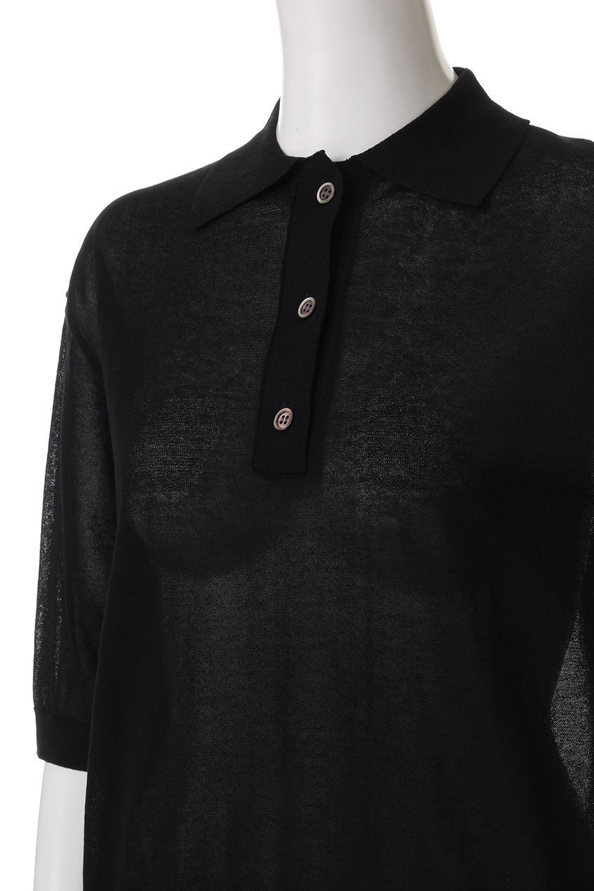 【サクラ/SACRA】のスーパーファインツイストポロトップス 人気、トレンドファッション・服の通販 founy(ファニー) 　ファッション　Fashion　レディースファッション　Fashion for Women　トップス・カットソー　Cut & Sew Tops　ニット　Knit Tops & Sweaters　カジュアルプルオーバー・ニットトップス　Pullovers & Knit Tops / Casual Pullovers　イタリア　Italy　クロップド　Cropped, Short Length　シアー　Sheer, See-Through　ショート　Short, Short Length　バランス　Balance, Style Balance　ボトム　Bottoms, Lower Wear　other-5|ID: prp329100004354856 ipo3291000000032953634