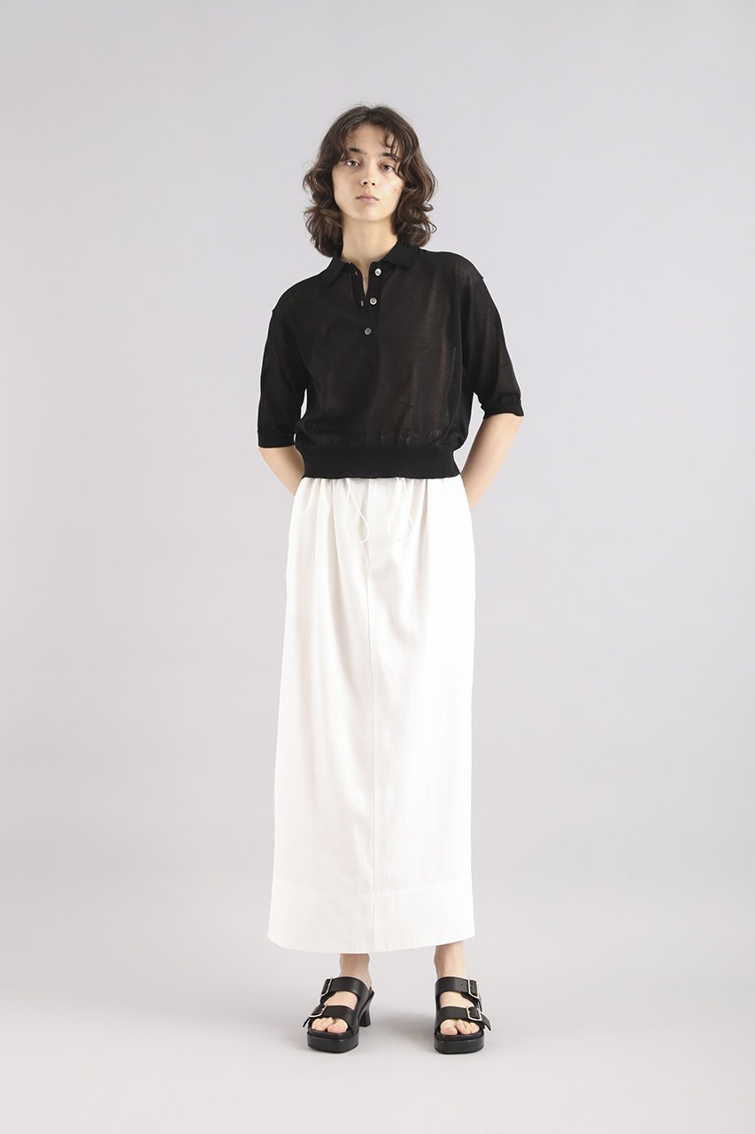 【サクラ/SACRA】のスーパーファインツイストポロトップス 人気、トレンドファッション・服の通販 founy(ファニー) 　ファッション　Fashion　レディースファッション　Fashion for Women　トップス・カットソー　Cut & Sew Tops　ニット　Knit Tops & Sweaters　カジュアルプルオーバー・ニットトップス　Pullovers & Knit Tops / Casual Pullovers　イタリア　Italy　クロップド　Cropped, Short Length　シアー　Sheer, See-Through　ショート　Short, Short Length　バランス　Balance, Style Balance　ボトム　Bottoms, Lower Wear　other-6|ID: prp329100004354856 ipo3291000000032953638