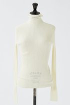 【デザイン ワークス/DESIGN WORKS】のリブハイネックニット ホワイト|ID: prp329100004354860 ipo3291000000035655999