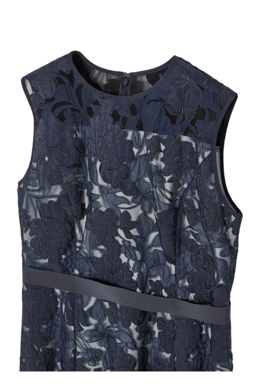 【アナイ/ANAYI】のフラワーエンブロイダリーフレアワンピース 人気、トレンドファッション・服の通販 founy(ファニー) 　ファッション　Fashion　レディースファッション　Fashion for Women　ワンピース　Dresses　チュニック　Tunic Tops & Dresses　シフォン　Chiffon, Lightweight Fabric　タフタ　Taffeta, Structured Fabric　チュニック　Tunic, Long Top　チュール　Tulip, Tulip Motif　フィット　Fit, Slim Fit　フラワー　Flower, Floral　モチーフ　Motif, Design Theme　ヨーク　Yoke, Yoke Design　ロング　Long, Long-Length　other-3|ID: prp329100004354861 ipo3291000000032876317