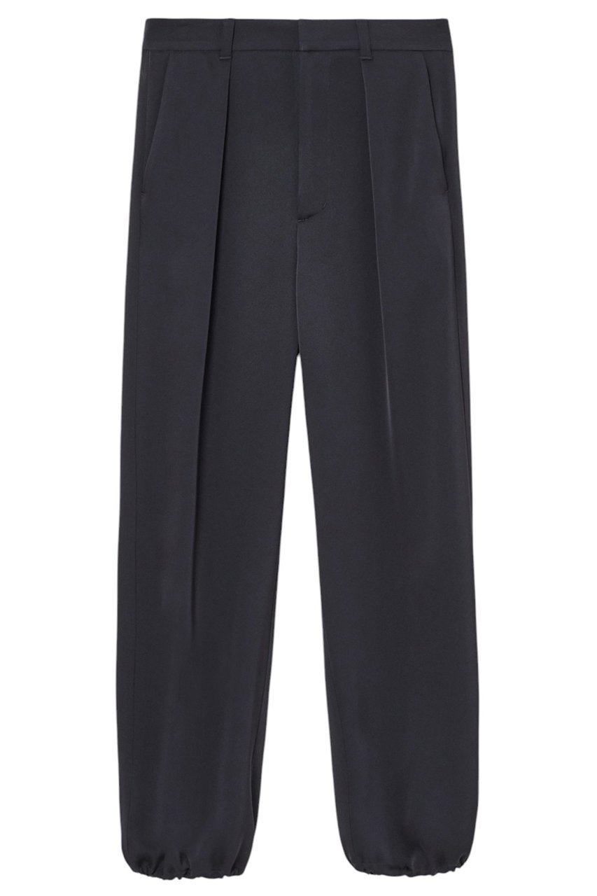 【アナイ/ANAYI】のストレッチサテンワークパンツ インテリア・キッズ・メンズ・レディースファッション・服の通販 founy(ファニー) 　ファッション　Fashion　レディースファッション　Fashion for Women　パンツ　Pants & Trousers　おすすめ　Recommended / Our Picks　キャミソール　Camisole, Spaghetti Strap Top　サテン　Satin, Glossy Fabric　ストレッチ　Stretch, Stretchy Fabric　ストレート　Straight, Straight Cut　スピンドル　Spindle, Drawcord　セットアップ　Set-Up, Coordinated Outfit　ダブル　Double, Double-Breasted　フロント　Front, Front Design　ワーク　Workwear, Utility Style　エレガント 上品　Elegant　再入荷　Restock / Back in Stock　ネイビー|ID: prp329100004354862 ipo3291000000035054810