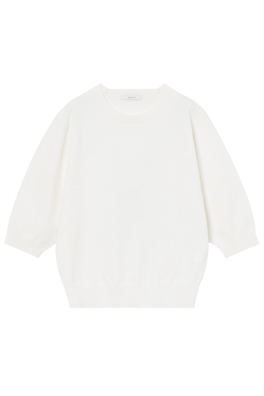 【アナイ/ANAYI】のレーヨン混クルーネックプルオーバー インテリア・キッズ・メンズ・レディースファッション・服の通販 founy(ファニー) 　ファッション　Fashion　レディースファッション　Fashion for Women　トップス・カットソー　Cut & Sew Tops　ニット　Knit Tops & Sweaters　カジュアルプルオーバー・ニットトップス　Pullovers & Knit Tops / Casual Pullovers　インナー　Innerwear　シンプル　Simple, Minimal　ジャケット　Jacket, Outerwear　ストレッチ　Stretch, Stretchy Fabric　ベーシック　Basic, Essential　ホワイト|ID: prp329100004354864 ipo3291000000032949465