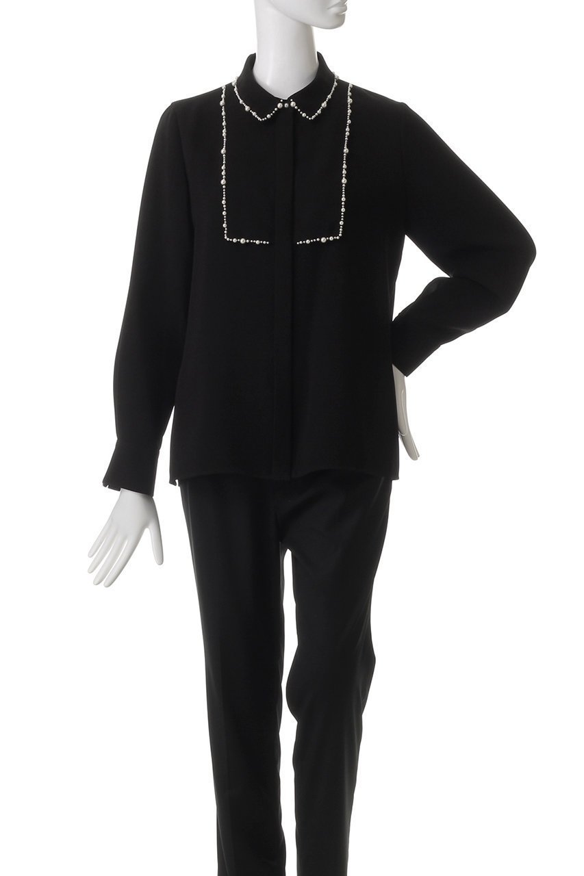 【アナイ/ANAYI】のダブルクロスパールブラウス 人気、トレンドファッション・服の通販 founy(ファニー) 　ファッション　Fashion　レディースファッション　Fashion for Women　トップス・カットソー　Cut & Sew Tops　シャツ・ブラウス・オフィスカジュアル　Elegant Blouses & Button-Ups　スリット　Slit, Slit Detail　スリーブ　Sleeve, Long Sleeve / Short Sleeve　ダブル　Double, Double-Breasted　バランス　Balance, Style Balance　パール　Pearl, Pearl Accent　ランダム　Random, Irregular　リュクス　Luxury, Elegant, High-End, Chic　ロング　Long, Long-Length　エレガント 上品　Elegant　再入荷　Restock / Back in Stock　春　Spring　other-2|ID: prp329100004354866 ipo3291000000035054816