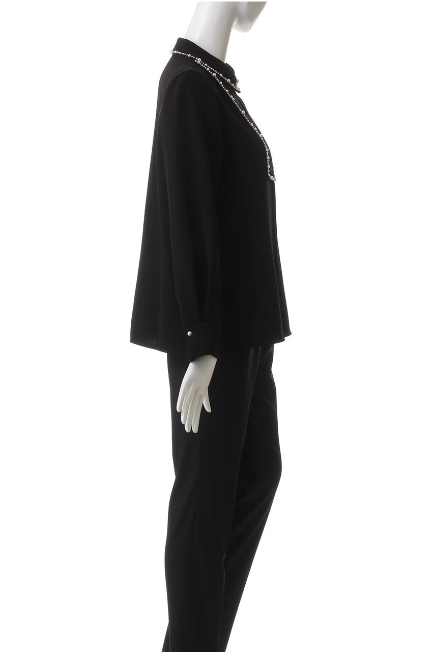 【アナイ/ANAYI】のダブルクロスパールブラウス 人気、トレンドファッション・服の通販 founy(ファニー) 　ファッション　Fashion　レディースファッション　Fashion for Women　トップス・カットソー　Cut & Sew Tops　シャツ・ブラウス・オフィスカジュアル　Elegant Blouses & Button-Ups　スリット　Slit, Slit Detail　スリーブ　Sleeve, Long Sleeve / Short Sleeve　ダブル　Double, Double-Breasted　バランス　Balance, Style Balance　パール　Pearl, Pearl Accent　ランダム　Random, Irregular　リュクス　Luxury, Elegant, High-End, Chic　ロング　Long, Long-Length　エレガント 上品　Elegant　再入荷　Restock / Back in Stock　春　Spring　other-3|ID: prp329100004354866 ipo3291000000035054817