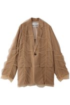【プランク プロジェクト/PRANK PROJECT】のチュールレイヤードジャケット / Tulle Layered Jacket BGE(ベージュ)|ID: prp329100004356127 ipo3291000000032959933