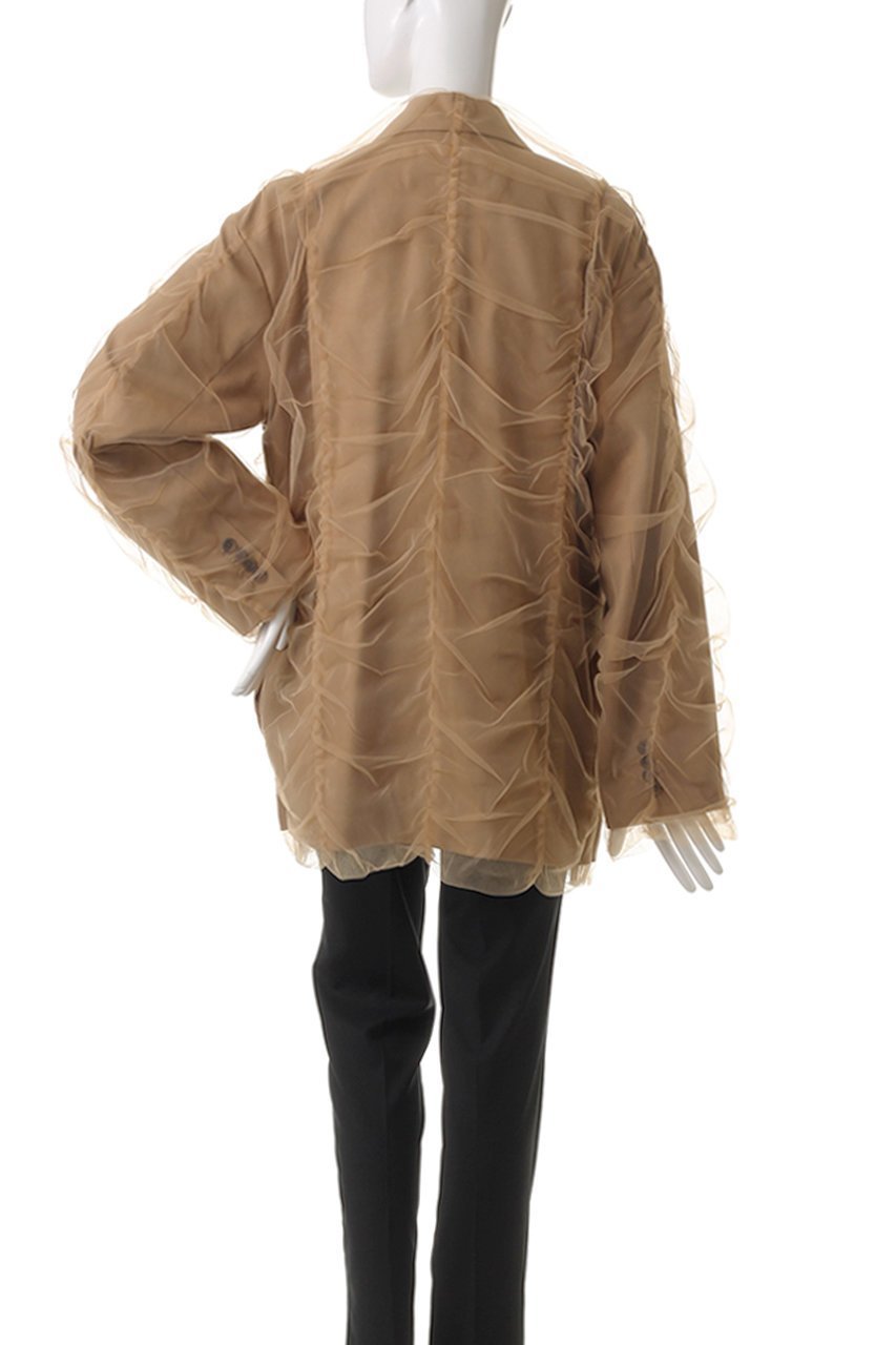 【プランク プロジェクト/PRANK PROJECT】のチュールレイヤードジャケット / Tulle Layered Jacket 人気、トレンドファッション・服の通販 founy(ファニー) 　ファッション　Fashion　レディースファッション　Fashion for Women　アウター　Coat / Outerwear Collection　レディースジャケット・軽アウター　Jackets　おすすめ　Recommended / Our Picks　ギャザー　Gathered, Ruffled　ジャケット　Jacket, Outerwear　セットアップ　Set-Up, Coordinated Outfit　チュール　Tulip, Tulip Motif　デニム　Denim, Jeans Material　フラップ　Flap, Flap Pocket　ポケット　Pocket, Pocket Detail　エレガント 上品　Elegant　other-4|ID: prp329100004356127 ipo3291000000032959947