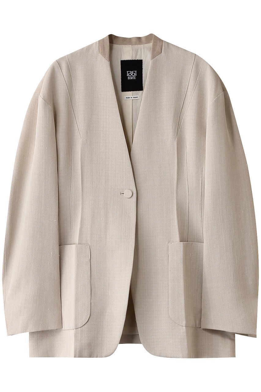【バウト/BOWTE】のITALIAN FABRIC スラブヤーン ノーカラー ジャケット 人気、トレンドファッション・服の通販 founy(ファニー) 　ファッション　Fashion　レディースファッション　Fashion for Women　アウター　Coat / Outerwear Collection　レディースジャケット・軽アウター　Jackets　ノーカラージャケット / シンプル上品コーデ　Collarless Jackets　おすすめ　Recommended / Our Picks　シンプル　Simple, Minimal　ジャケット　Jacket, Outerwear　セットアップ　Set-Up, Coordinated Outfit　フロント　Front, Front Design　エレガント 上品　Elegant　 other-1|ID: prp329100004356144 ipo3291000000032961008