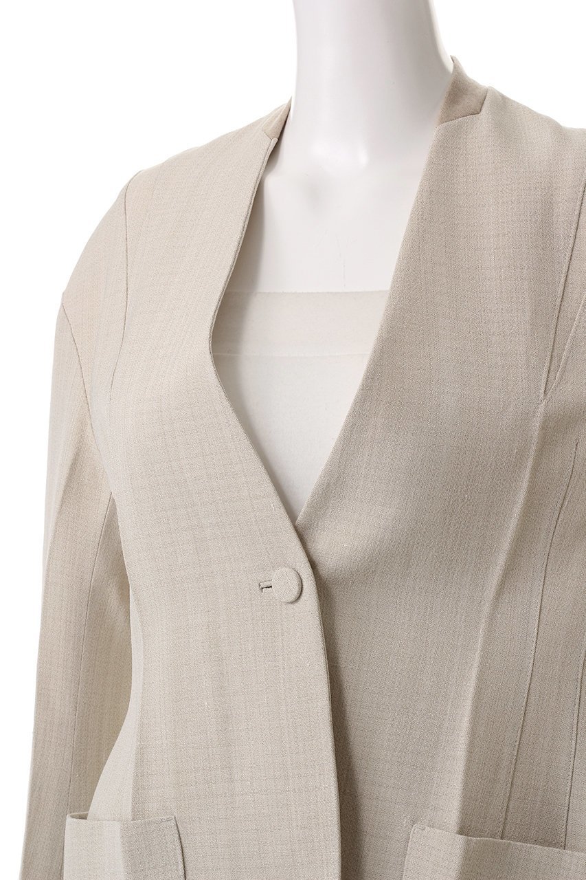 【バウト/BOWTE】のITALIAN FABRIC スラブヤーン ノーカラー ジャケット 人気、トレンドファッション・服の通販 founy(ファニー) 　ファッション　Fashion　レディースファッション　Fashion for Women　アウター　Coat / Outerwear Collection　レディースジャケット・軽アウター　Jackets　ノーカラージャケット / シンプル上品コーデ　Collarless Jackets　おすすめ　Recommended / Our Picks　シンプル　Simple, Minimal　ジャケット　Jacket, Outerwear　セットアップ　Set-Up, Coordinated Outfit　フロント　Front, Front Design　エレガント 上品　Elegant　other-5|ID: prp329100004356144 ipo3291000000032961027