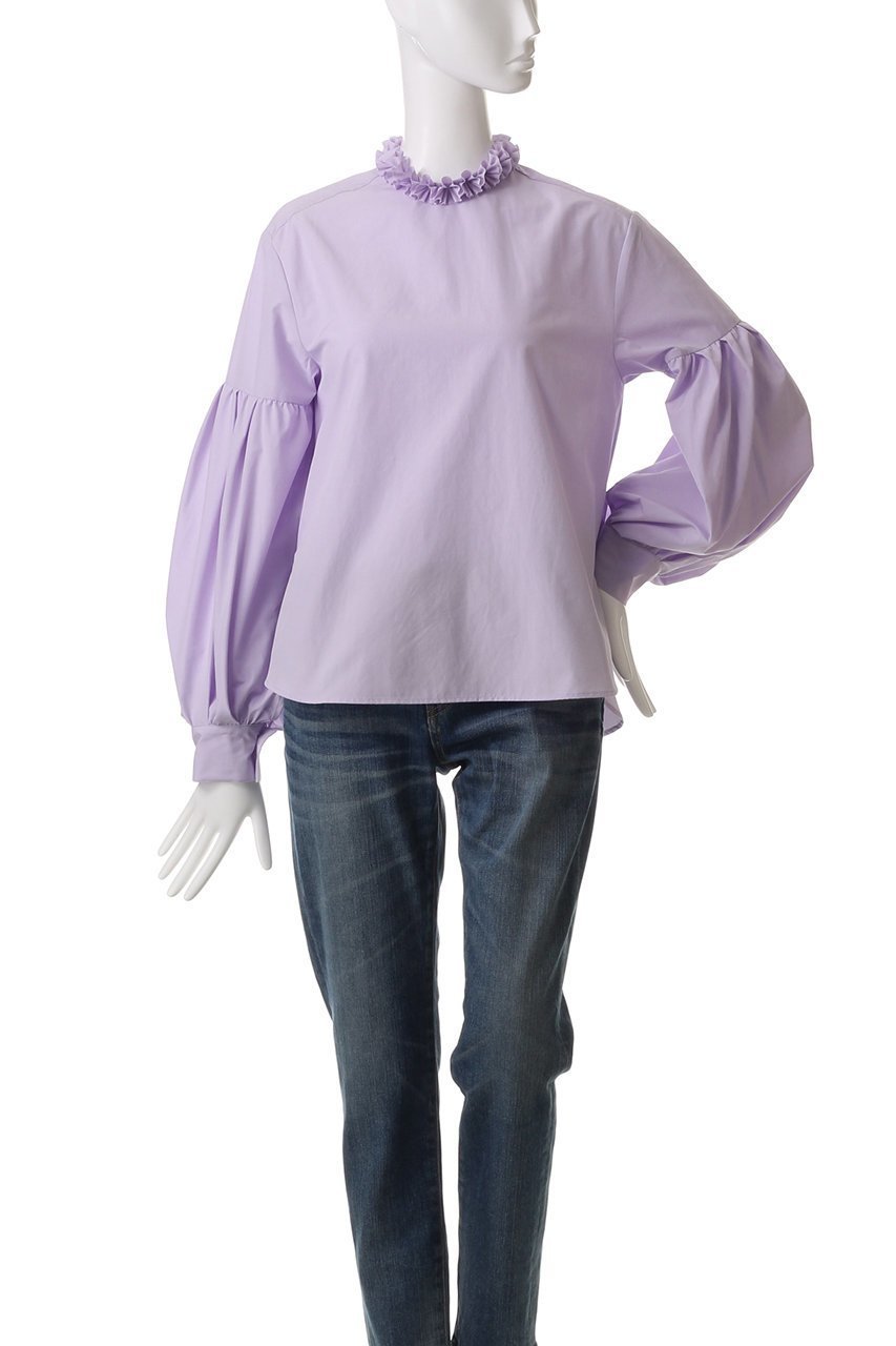 【マリリンムーン/MARILYN MOON】のタックフリルボリュームスリーブブラウス 人気、トレンドファッション・服の通販 founy(ファニー) 　ファッション　Fashion　レディースファッション　Fashion for Women　トップス・カットソー　Cut & Sew Tops　シャツ・ブラウス・オフィスカジュアル　Elegant Blouses & Button-Ups　ボリューム袖・フリルスリーブブラウス　Voluminous & Ruffle Sleeves / Puffy Sleeve Tops　シンプル　Simple, Minimal　スリーブ　Sleeve, Long Sleeve / Short Sleeve　バランス　Balance, Style Balance　フォーマル　Formal, Dressy　フリル　Frill, Ruffle　モダン　Modern, Contemporary　ロング　Long, Long-Length　エレガント 上品　Elegant　other-2|ID: prp329100004356146 ipo3291000000036071720