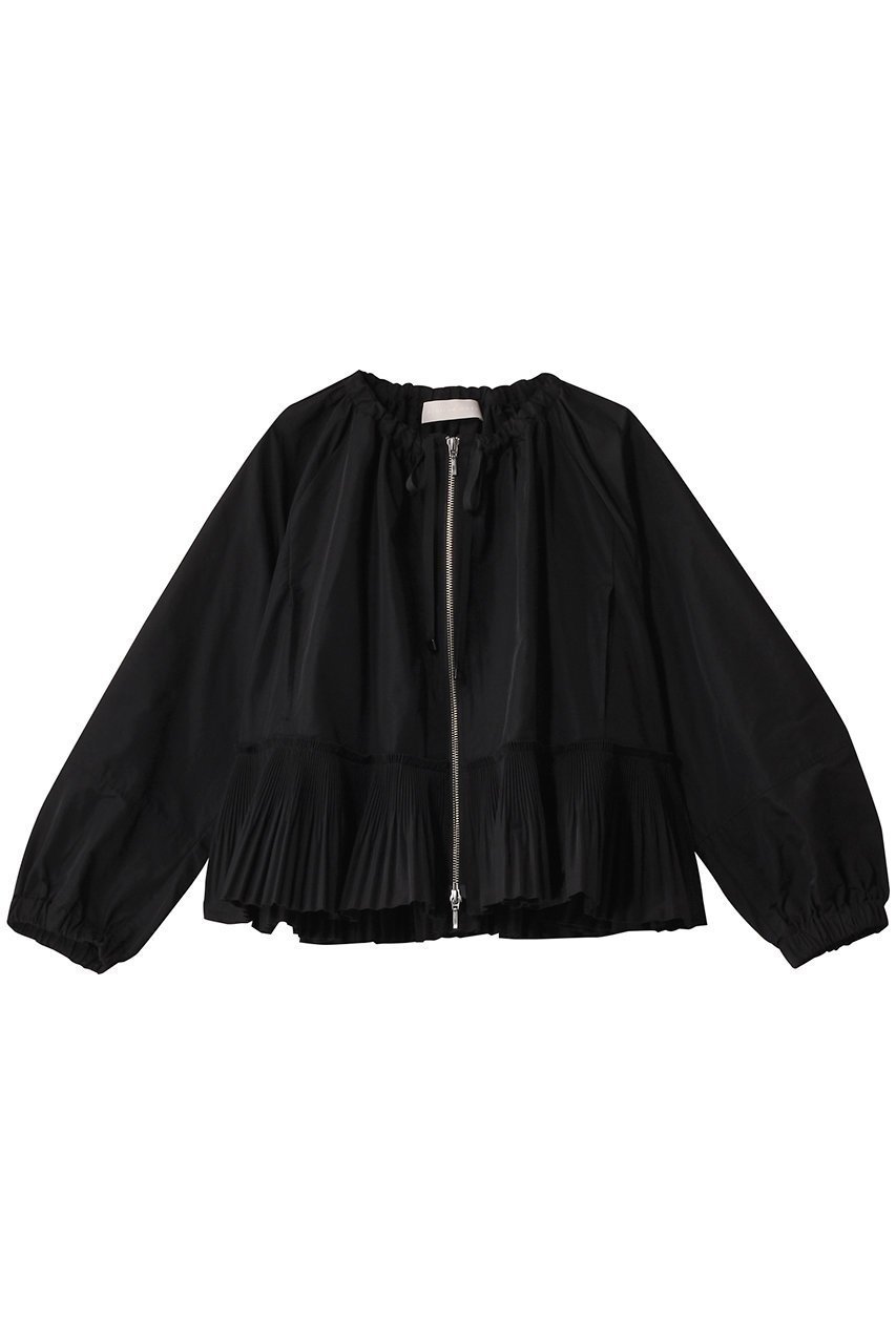 【マリリンムーン/MARILYN MOON】のモダンタフタプリーツブルゾン インテリア・キッズ・メンズ・レディースファッション・服の通販 founy(ファニー) 　ファッション　Fashion　レディースファッション　Fashion for Women　アウター　Coat / Outerwear Collection　レディースジャケット・軽アウター　Jackets　ブルゾンジャケット・スポーティアウター　Blouson Jackets　ギャザー　Gathered, Ruffled　コンパクト　Compact, Small Size　ジャケット　Jacket, Outerwear　タフタ　Taffeta, Structured Fabric　ブルゾン　Blouson, Bomber Jacket　ブラック|ID: prp329100004356148 ipo3291000000034956593