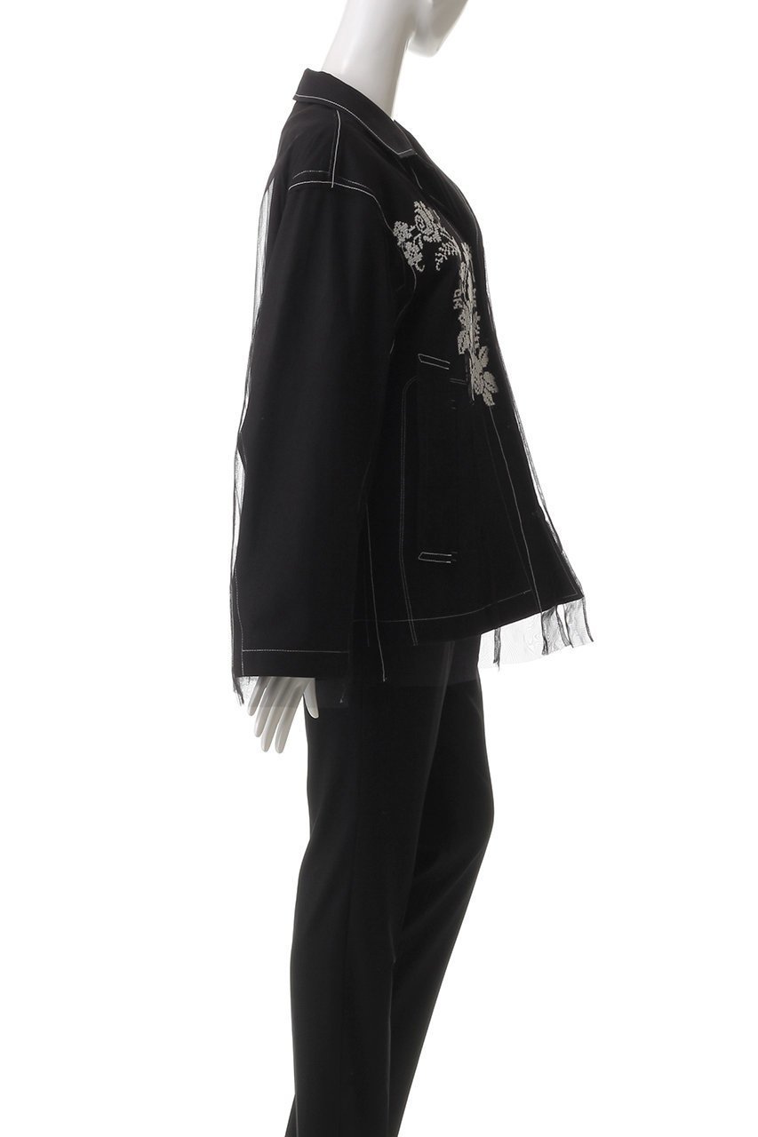 【チカ キサダ/CHIKA KISADA】の刺しゅうチュール レイヤージャケット 人気、トレンドファッション・服の通販 founy(ファニー) 　ファッション　Fashion　レディースファッション　Fashion for Women　アウター　Coat / Outerwear Collection　レディースジャケット・軽アウター　Jackets　シアー　Sheer, See-Through　ジャケット　Jacket, Outerwear　チュール　Tulip, Tulip Motif　フェミニン　Feminine, Girly　other-3|ID: prp329100004356151 ipo3291000000032913739