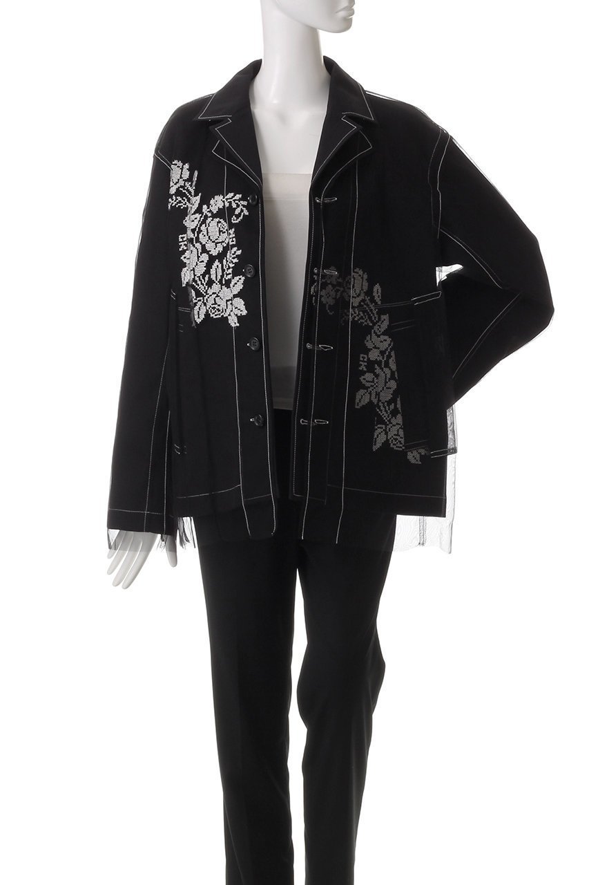 【チカ キサダ/CHIKA KISADA】の刺しゅうチュール レイヤージャケット 人気、トレンドファッション・服の通販 founy(ファニー) 　ファッション　Fashion　レディースファッション　Fashion for Women　アウター　Coat / Outerwear Collection　レディースジャケット・軽アウター　Jackets　シアー　Sheer, See-Through　ジャケット　Jacket, Outerwear　チュール　Tulip, Tulip Motif　フェミニン　Feminine, Girly　other-8|ID: prp329100004356151 ipo3291000000032913787