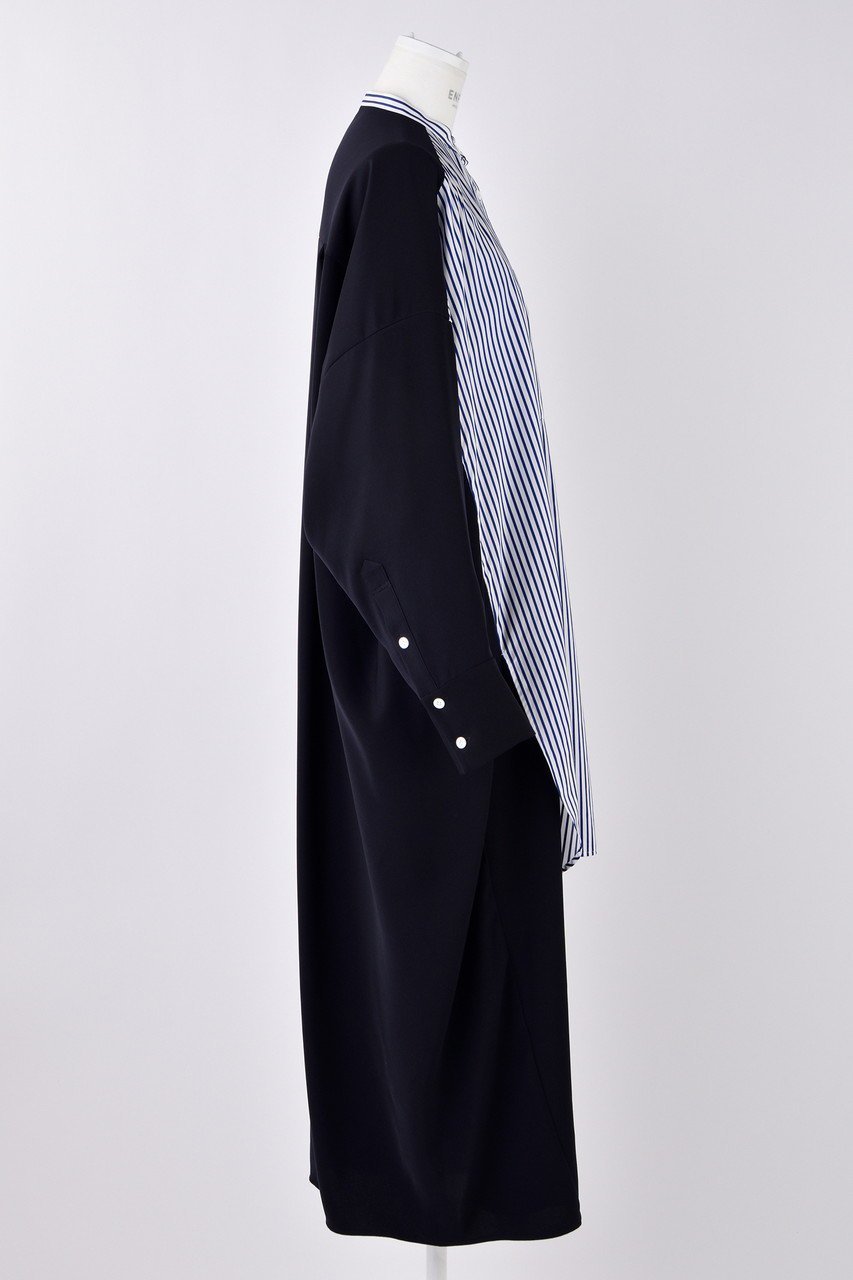 【エンフォルド/ENFOLD】のPEツイル SH Docking DRS/ドレス 人気、トレンドファッション・服の通販 founy(ファニー) 　ファッション　Fashion　レディースファッション　Fashion for Women　ワンピース　Dresses　フォーマル・パーティードレス・結婚式用ドレス　Elegant & Casual Dresses　チュニック　Tunic Tops & Dresses　エレガント 上品　Elegant　センター　Center, Center Line　チュニック　Tunic, Long Top　ツイル　Twist, Twisted Detail　ドッキング　Docking, Mixed Material　ドレス　Dress, One-Piece　フロント　Front, Front Design　ロング　Long, Long-Length　other-4|ID: prp329100004356163 ipo3291000000032876540
