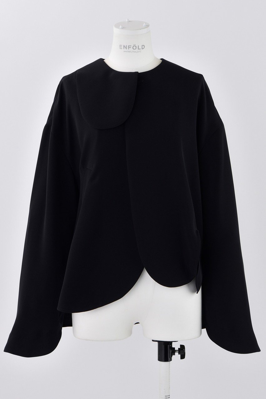 【エンフォルド/ENFOLD】のPEツイル ラウンドカーブ JK/ジャケット インテリア・キッズ・メンズ・レディースファッション・服の通販 founy(ファニー) ファッション Fashion レディースファッション Fashion for Women アウター Coat / Outerwear Collection レディースジャケット・軽アウター Jackets アシンメトリー Asymmetrical Style カッティング Cutting Detail ジャケット Jacket, Outerwear ダブル Double, Double-Breasted ツイル Twist, Twisted Detail ラウンド Round, Round Neck 定番 Standard, Basic Item ダークネイビー|ID: prp329100004356165 ipo3291000000036603176