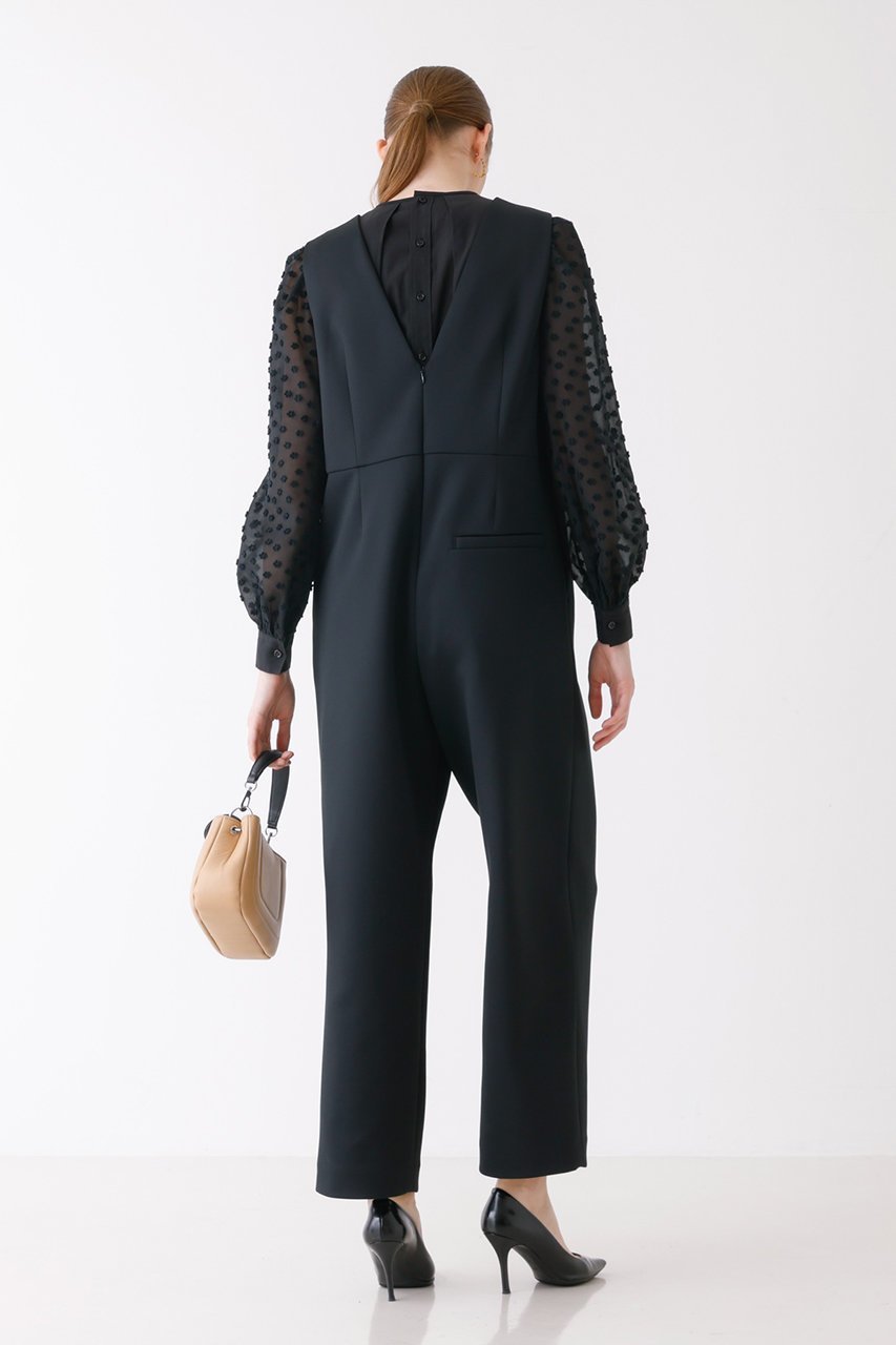 【デザイン ワークス/DESIGN WORKS】のポリエステルストレッチダンボールオールインワン 人気、トレンドファッション・服の通販 founy(ファニー) ファッション Fashion レディースファッション Fashion for Women パンツ Pants & Trousers ハイネック High Neck, Mock Neck other-8|ID: prp329100004356175 ipo3291000000035690927