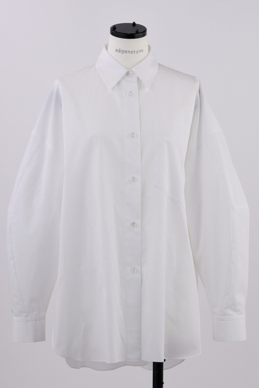 【ナゴンスタンス/nagonstans】のT/Cブロード 立体スリーブ SH/シャツ インテリア・キッズ・メンズ・レディースファッション・服の通販 founy(ファニー) 　ファッション　Fashion　レディースファッション　Fashion for Women　トップス・カットソー　Cut & Sew Tops　シャツ・ブラウス・オフィスカジュアル　Elegant Blouses & Button-Ups　スリーブ　Sleeve, Long Sleeve / Short Sleeve　ドレス　Dress, One-Piece　フォルム　Silhouette, Form　ブロード　Broadcloth, Fine Cotton　ベーシック　Basic, Essential　ロング　Long, Long-Length　Salt|ID: prp329100004356178 ipo3291000000035739780