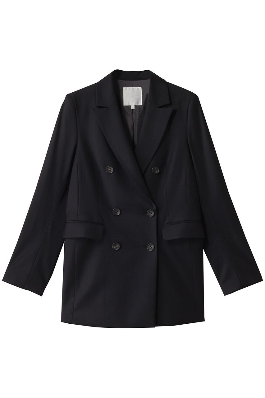 【ウィムガゼット/Whim Gazette】の【Drawing Numbers】ダブルプレーンジャケット インテリア・キッズ・メンズ・レディースファッション・服の通販 founy(ファニー) 　ファッション　Fashion　レディースファッション　Fashion for Women　アウター　Coat / Outerwear Collection　レディースジャケット・軽アウター　Jackets　シンプル　Simple, Minimal　ジャケット　Jacket, Outerwear　ストレッチ　Stretch, Stretchy Fabric　ダブル　Double, Double-Breasted　パーティ　Party, Party Style　ベーシック　Basic, Essential　エレガント 上品　Elegant　ネイビー|ID: prp329100004356184 ipo3291000000036061355