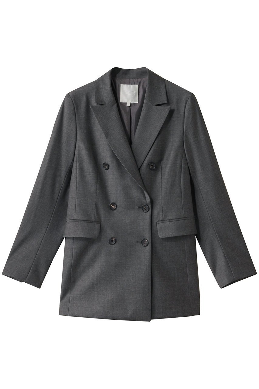 【ウィムガゼット/Whim Gazette】の【Drawing Numbers】ダブルプレーンジャケット インテリア・キッズ・メンズ・レディースファッション・服の通販 founy(ファニー) 　ファッション　Fashion　レディースファッション　Fashion for Women　アウター　Coat / Outerwear Collection　レディースジャケット・軽アウター　Jackets　シンプル　Simple, Minimal　ジャケット　Jacket, Outerwear　ストレッチ　Stretch, Stretchy Fabric　ダブル　Double, Double-Breasted　パーティ　Party, Party Style　ベーシック　Basic, Essential　エレガント 上品　Elegant　チャコールグレー|ID: prp329100004356184 ipo3291000000036061356