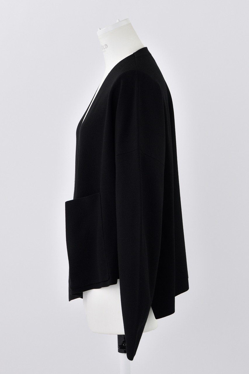 【エンフォルド/ENFOLD】のノーカラーカーディガン 人気、トレンドファッション・服の通販 founy(ファニー) 　ファッション　Fashion　レディースファッション　Fashion for Women　トップス・カットソー　Cut & Sew Tops　ニット　Knit Tops & Sweaters　カーディガン・羽織り　Layered Style Cardigans　アシンメトリー　Asymmetrical Style　エレガント 上品　Elegant　カッティング　Cutting Detail　カーディガン　Cardigan, Knitwear　ポケット　Pocket, Pocket Detail　メルトン　Melton, Heavy Wool　other-2|ID: prp329100004356195 ipo3291000000035623000