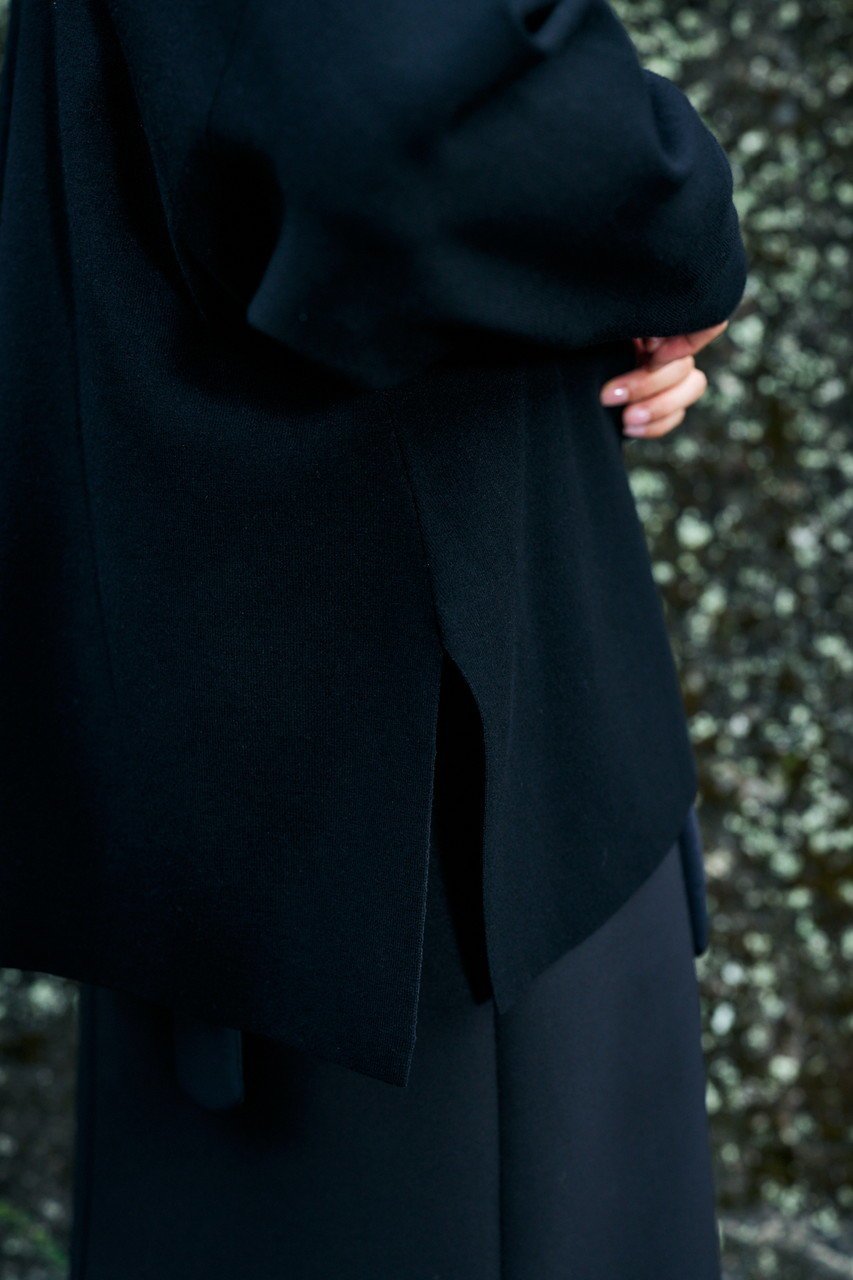 【エンフォルド/ENFOLD】のノーカラーカーディガン 人気、トレンドファッション・服の通販 founy(ファニー) 　ファッション　Fashion　レディースファッション　Fashion for Women　トップス・カットソー　Cut & Sew Tops　ニット　Knit Tops & Sweaters　カーディガン・羽織り　Layered Style Cardigans　アシンメトリー　Asymmetrical Style　エレガント 上品　Elegant　カッティング　Cutting Detail　カーディガン　Cardigan, Knitwear　ポケット　Pocket, Pocket Detail　メルトン　Melton, Heavy Wool　other-8|ID: prp329100004356195 ipo3291000000035623011