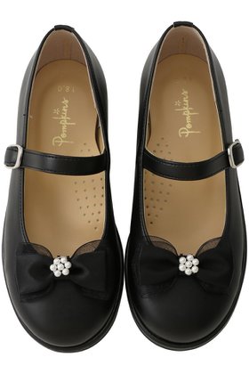 【ポプキンズ/POMPKINS / KIDS】 【KIDS】スクールプラスワンストラップシューズ ブラック 22人気、トレンドファッション・服の通販 founy(ファニー) ファッション Fashion キッズファッション Fashion for Kids エレガント 上品 Elegant シューズ Shoes, Footwear ソックス Socks, Hosiery フォルム Silhouette, Form リボン Ribbon, Bow |ID:prp329100004356222