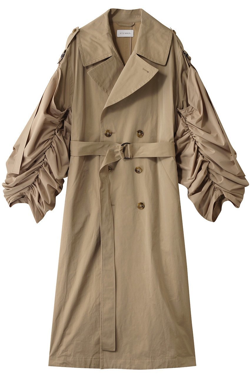【ヒューエルミュージアム/hueLe Museum】の【STUMBLY】デタッチャブルスリーブコート インテリア・キッズ・メンズ・レディースファッション・服の通販 founy(ファニー) 　ファッション　Fashion　レディースファッション　Fashion for Women　アウター　Coat / Outerwear Collection　コート・ロングコート・ピーコート　Long Coats, Peacoats & More　エレガント 上品　Elegant　クラシック　Classic, Timeless Style　ロング　Long, Long-Length　定番　Standard, Basic Item　ベージュ|ID: prp329100004356234 ipo3291000000032931692