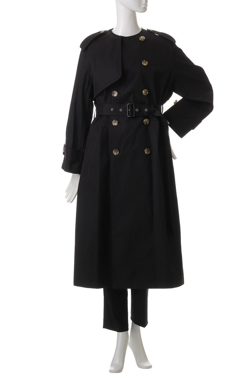 【ヒューエルミュージアム/hueLe Museum】の【STUMBLY】No Collar Trench Coat 人気、トレンドファッション・服の通販 founy(ファニー) 　ファッション　Fashion　レディースファッション　Fashion for Women　アウター　Coat / Outerwear Collection　コート・ロングコート・ピーコート　Long Coats, Peacoats & More　トレンチコート / 春秋の定番アウター　Trench Coats　シンプル　Simple, Minimal　ダブル　Double, Double-Breasted　フォーマル　Formal, Dressy　ロング　Long, Long-Length　エレガント 上品　Elegant　春　Spring　秋　Autumn　other-2|ID: prp329100004356235 ipo3291000000032936917