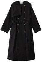 【ヒューエルミュージアム/hueLe Museum】の【STUMBLY】No Collar Trench Coat 人気、トレンドファッション・服の通販 founy(ファニー) ファッション Fashion レディースファッション Fashion for Women アウター Coat / Outerwear Collection コート・ロングコート・ピーコート Long Coats, Peacoats & More トレンチコート / 春秋の定番アウター Trench Coats シンプル Simple, Minimal ダブル Double, Double-Breasted フォーマル Formal, Dressy ロング Long, Long-Length エレガント 上品 Elegant 春 Spring 秋 Autumn thumbnail ブラック|ID: prp329100004356235 ipo3291000000036093697