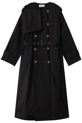 【ヒューエルミュージアム/hueLe Museum】 【STUMBLY】No Collar Trench Coat人気、トレンドファッション・服の通販 founy(ファニー) ファッション Fashion レディースファッション Fashion for Women アウター Coat / Outerwear Collection コート・ロングコート・ピーコート Long Coats, Peacoats & More トレンチコート / 春秋の定番アウター Trench Coats シンプル Simple, Minimal ダブル Double, Double-Breasted フォーマル Formal, Dressy ロング Long, Long-Length エレガント 上品 Elegant 再入荷 Restock / Back in Stock 春 Spring 秋 Autumn |ID:prp329100004356235