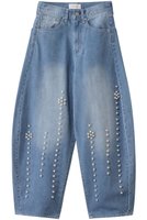 【ヒューエルミュージアム/hueLe Museum】の【STUMBLY】Curvy Denim w/Pearl 人気、トレンドファッション・服の通販 founy(ファニー) ファッション Fashion レディースファッション Fashion for Women パンツ Pants & Trousers デニムパンツ・ジーンズ・美脚デニム Denim Jeans & Pants おすすめ Recommended / Our Picks シンプル Simple, Minimal デニム Denim, Jeans Material パール Pearl, Pearl Accent |ID:prp329100004356237