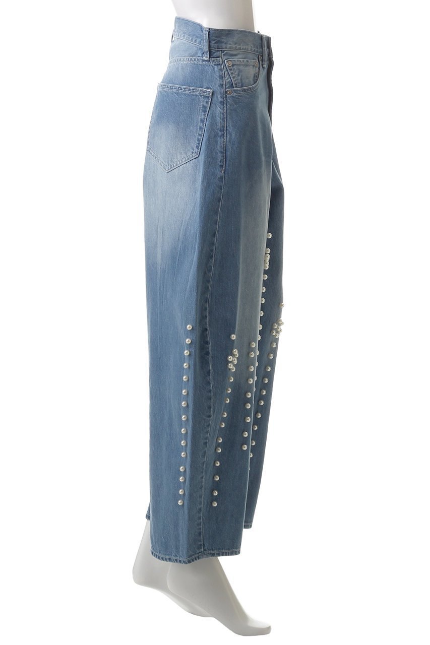 【ヒューエルミュージアム/hueLe Museum】の【STUMBLY】Curvy Denim w/Pearl 人気、トレンドファッション・服の通販 founy(ファニー) 　ファッション　Fashion　レディースファッション　Fashion for Women　パンツ　Pants & Trousers　デニムパンツ・ジーンズ・美脚デニム　Denim Jeans & Pants　おすすめ　Recommended / Our Picks　シンプル　Simple, Minimal　デニム　Denim, Jeans Material　パール　Pearl, Pearl Accent　other-3|ID: prp329100004356237 ipo3291000000032945013