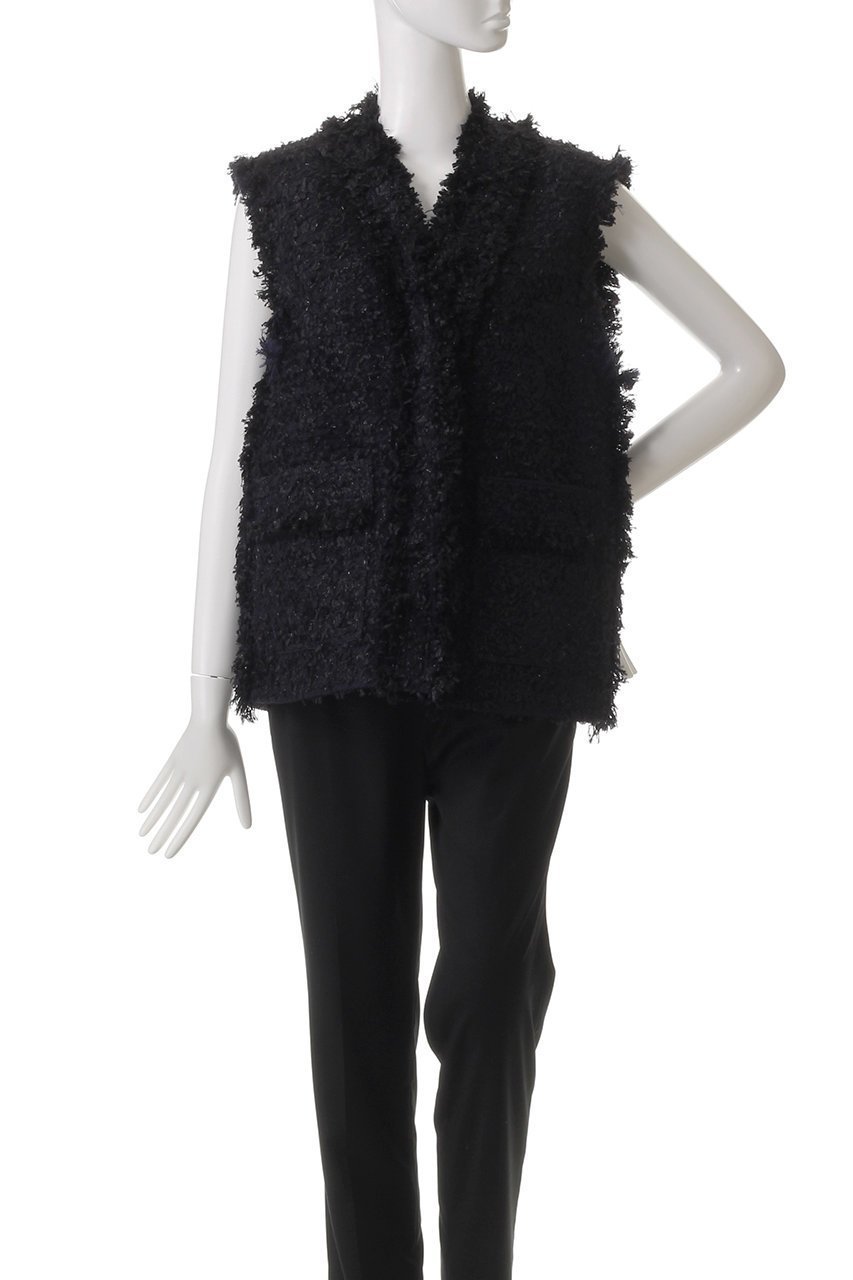 【デパリエ/DEPAREILLE】のラメツイードジレ 人気、トレンドファッション・服の通販 founy(ファニー) 　ファッション　Fashion　レディースファッション　Fashion for Women　アウター　Coat / Outerwear Collection　レディースジャケット・軽アウター　Jackets　ジャケット　Jacket, Outerwear　ツイード　Twill, Twill Weave　フォーマル　Formal, Dressy　フロント　Front, Front Design　ベスト　Vest, Waistcoat　ポケット　Pocket, Pocket Detail　エレガント 上品　Elegant　other-2|ID: prp329100004356239 ipo3291000000035580523