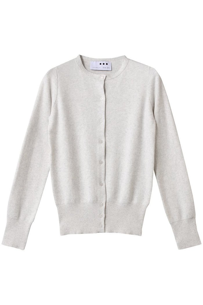 【スリー ドッツ/three dots】のコットンメランジ クルーネックカーディガン インテリア・キッズ・メンズ・レディースファッション・服の通販 founy(ファニー) https://founy.com/ ファッション Fashion レディースファッション Fashion for Women トップス・カットソー Cut & Sew Tops ニット Knit Tops & Sweaters カーディガン・羽織り Layered Style Cardigans カーディガン Cardigan, Knitwear シンプル Simple, Minimal 定番 Standard, Basic Item 春 Spring |ID: prp329100004356241 ipo3291000000032933955