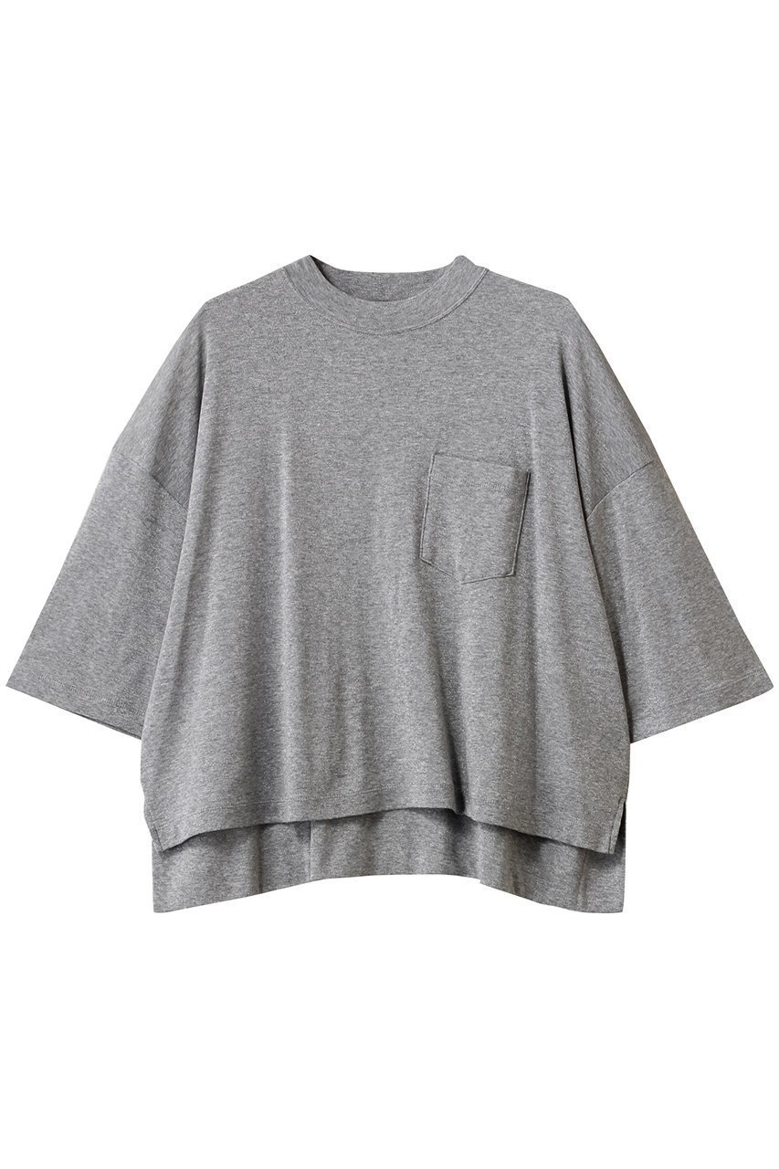 【スリー ドッツ/three dots】のスパークルボクシー ショートスリーブ インテリア・キッズ・メンズ・レディースファッション・服の通販 founy(ファニー) 　ファッション　Fashion　レディースファッション　Fashion for Women　トップス・カットソー　Cut & Sew Tops　シャツ・ブラウス・オフィスカジュアル　Elegant Blouses & Button-Ups　ロングTシャツ・Tシャツ　Longline T-Shirts & Tees　カットソー・ベーシックTシャツ　Cut-and-Sewn Tops / Stretch Tees & Basics　ショート　Short, Short Length　シンプル　Simple, Minimal　スタイリッシュ　Stylish, Fashionable　スリーブ　Sleeve, Long Sleeve / Short Sleeve　リラックス　Relax, Relaxed Fit　メランジグレー|ID: prp329100004356242 ipo3291000000032859143