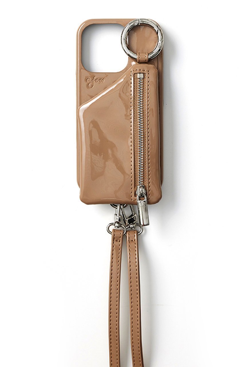 【エジュー/ajew】のiPhone13/13Pro ajew patent case shoulder インテリア・キッズ・メンズ・レディースファッション・服の通販 founy(ファニー) 　ファッション　Fashion　レディースファッション　Fashion for Women　iPhone アイフォーン　iPhone　エナメル　Patent Leather　定番　Standard, Basic Item　軽量　Lightweight, Ultra Light　ライトブラウン|ID: prp329100004356244 ipo3291000000032815546