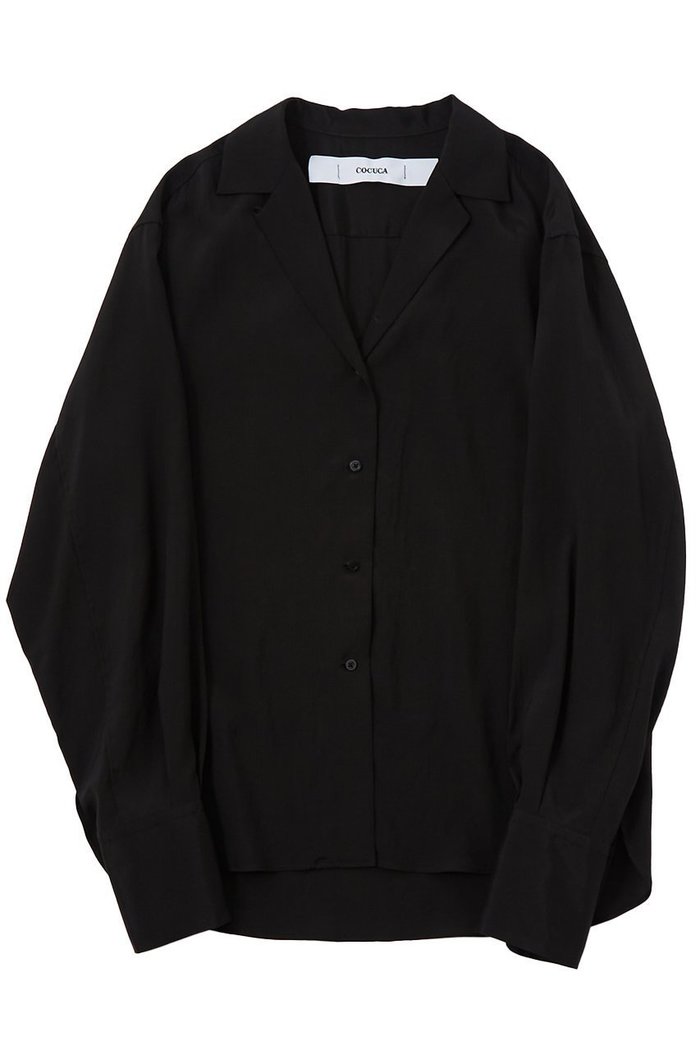 【ザ ストア バイ シー/THE STORE by C】のオープンカラーシャツ インテリア・キッズ・メンズ・レディースファッション・服の通販 founy(ファニー) https://founy.com/ ファッション Fashion レディースファッション Fashion for Women トップス・カットソー Cut & Sew Tops シャツ・ブラウス・オフィスカジュアル Elegant Blouses & Button-Ups カフス Cuff Design シルク Silk, 100% Silk シンプル Simple, Minimal スリーブ Sleeve, Long Sleeve / Short Sleeve ロング Long, Long-Length |ID: prp329100004356251 ipo3291000000032860206